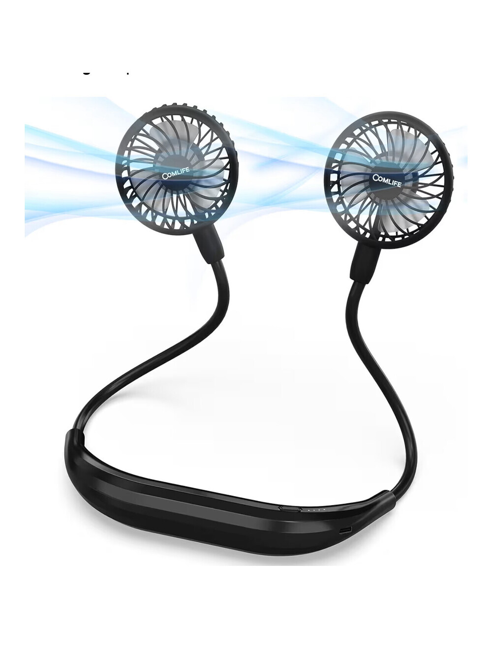 Portable Neck Fan, 2600mAh Battery Operated Ultra Quiet Hands Free USB Fan